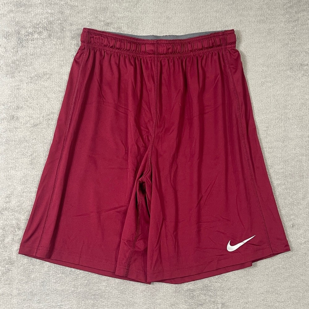 Nike Basketball Shorts Mens Size L Red Swoosh Athletic Dri-Fit 9
