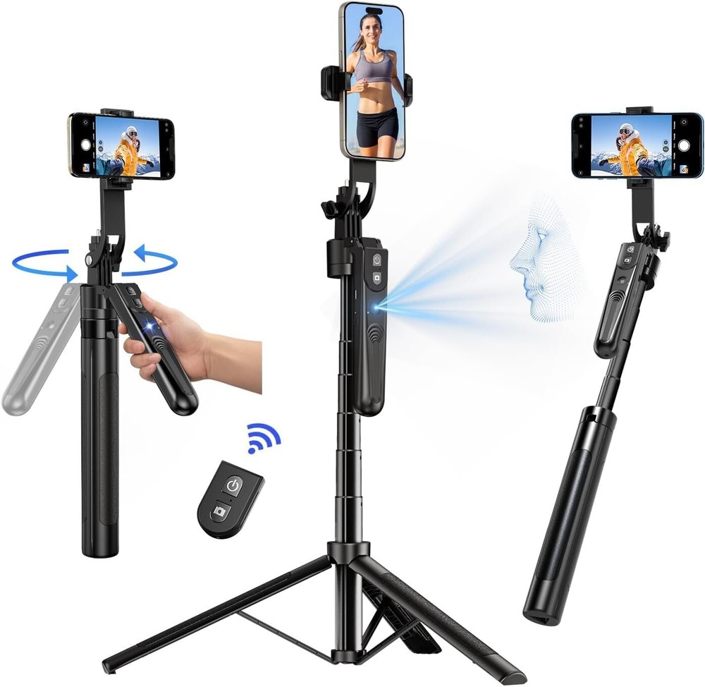 yAyusi Auto Face Tracking 360° Tripod with Motion Sensor Stand 70.9