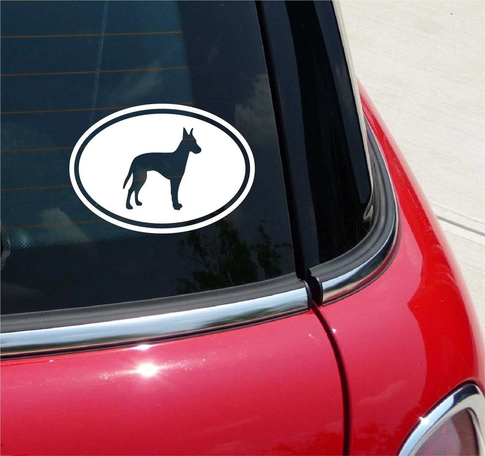 Euro Manchester Terrier Graphic Decal Sticker Car Oval NOT Two Color