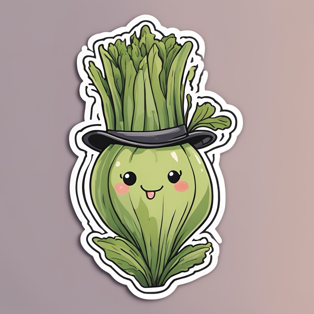 3x1.3” Groovy Kawaii Leak Food AMAZING STICKER!