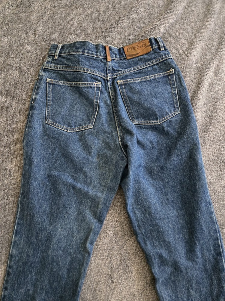 Vintage Rare Coca-Cola Size 12 Jeans Women’s Blue Denim Coke Pants Collector 80s