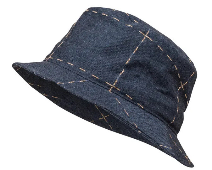 Lightweight Blue Linen Bucket Hat for Golf Beach Travel Flash Sale-image