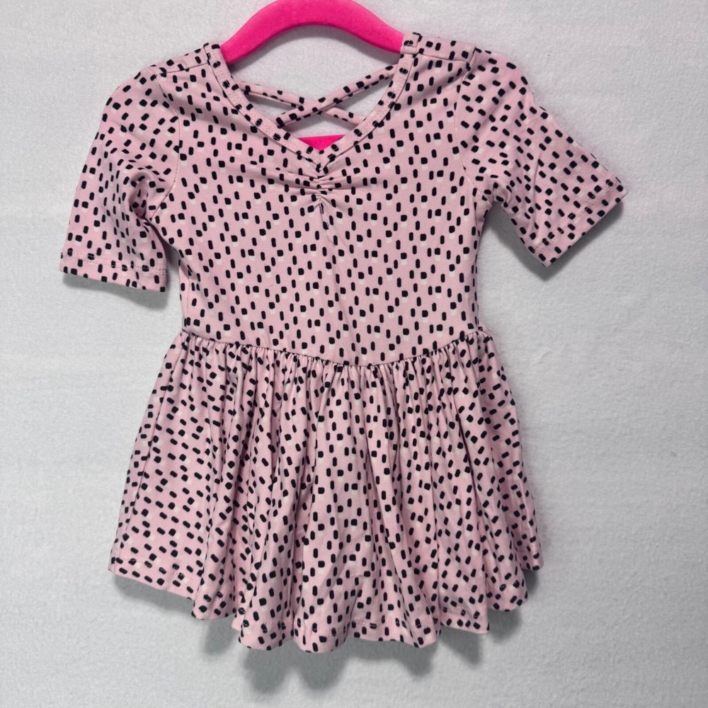 Dotdotsmile Pink and Black Girls Dress Size 6-12 Months NWT