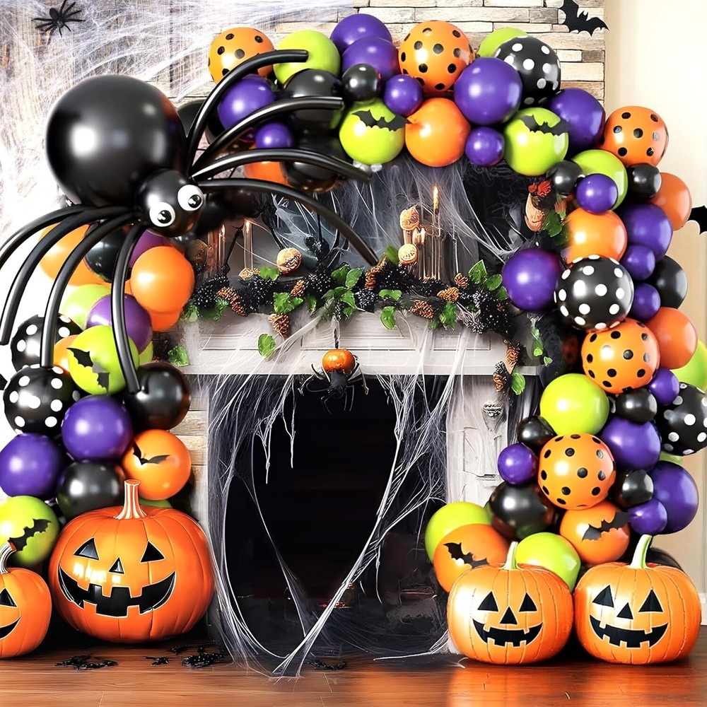 110PCS Halloween Balloon Arch Kit for Spooky Party Decorations