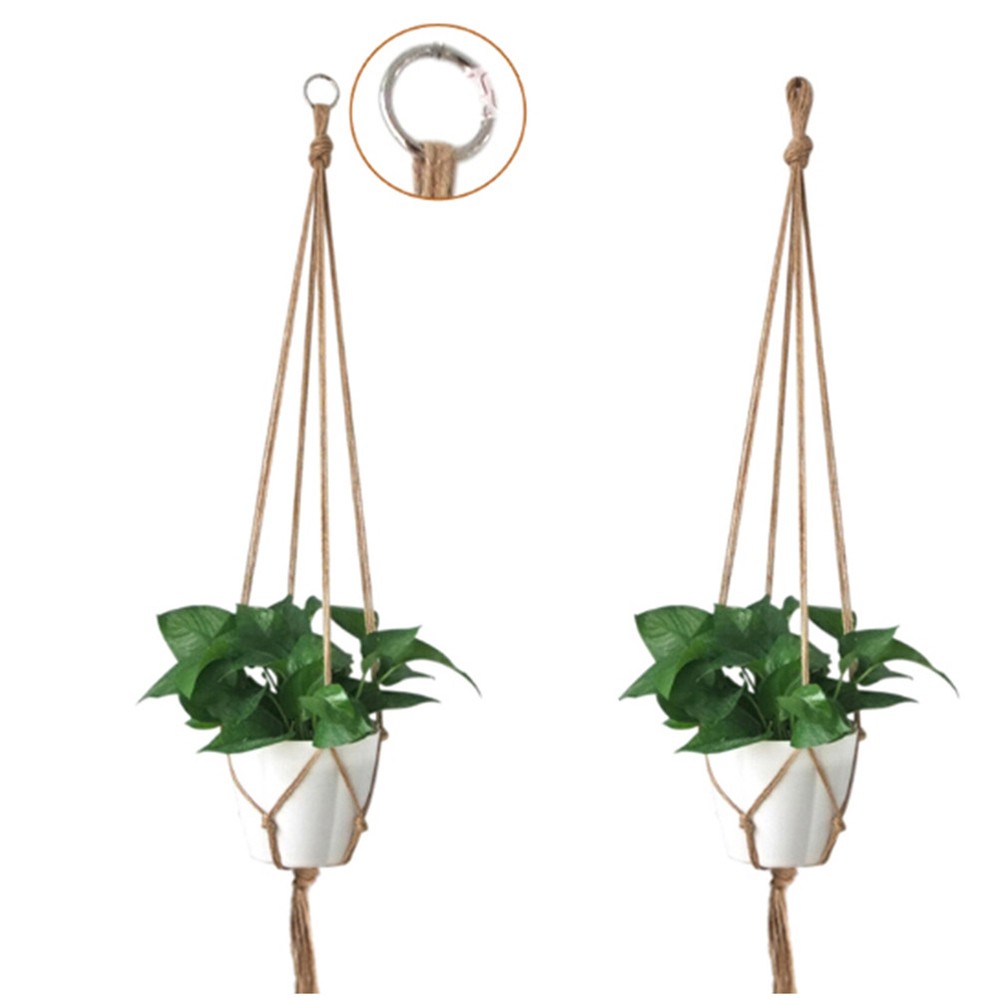 Pot holder macrame plant hanger hanging planter basket jute braided rope Eh^a
