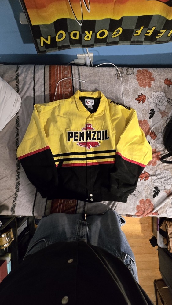 Vintage Pennzoil Zip Up Hooded Jacket by Chase Authentics Size XL