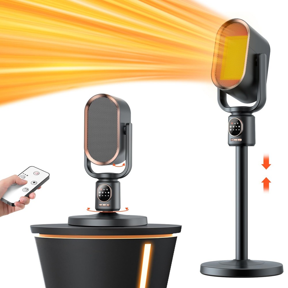 Space Heaters for indoor use，1500W Portable Electric Heaters with Thermostat，...