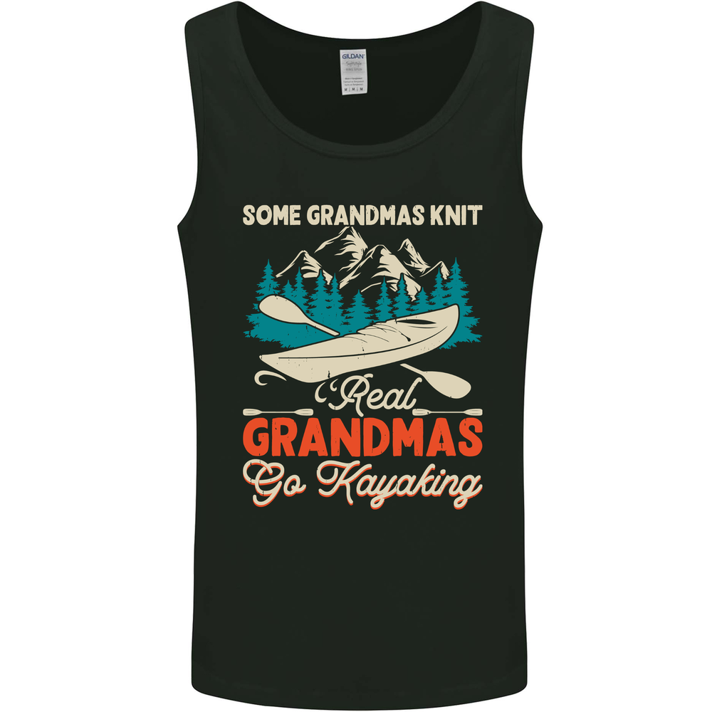 Real Grandmas Go Kayaking Funny Kayak Mens Vest Tank Top