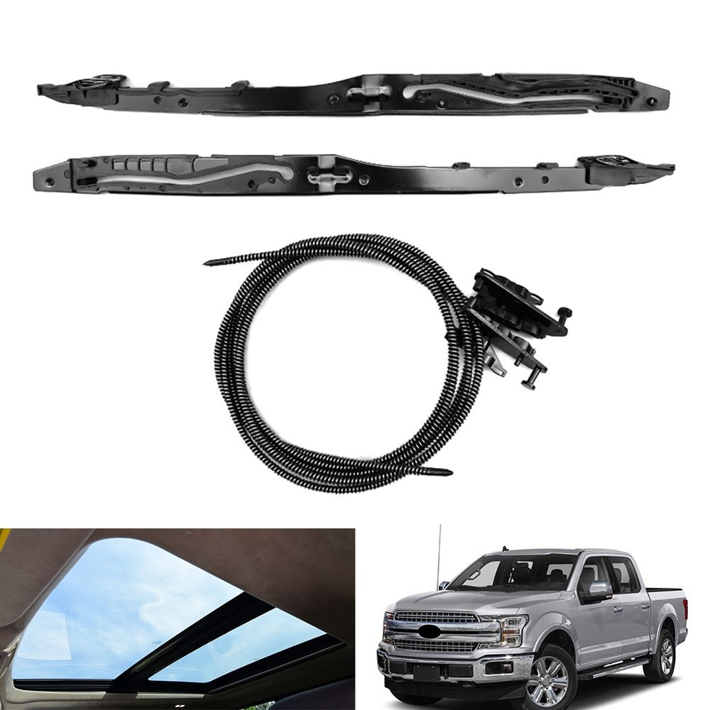 Sunroof Glass Cable and Track Assembly Repair kit For Ford F150 15-20 F250 F350