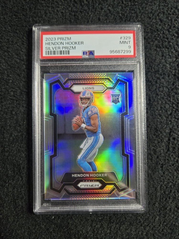 PSA 9 Hendon Hooker Rookie 2023 Panini Prizm #329 Silver Prizm Detroit Lions NFL