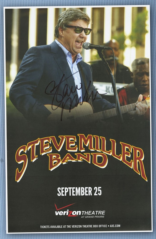 Steve Miller signed, autographed concert poster