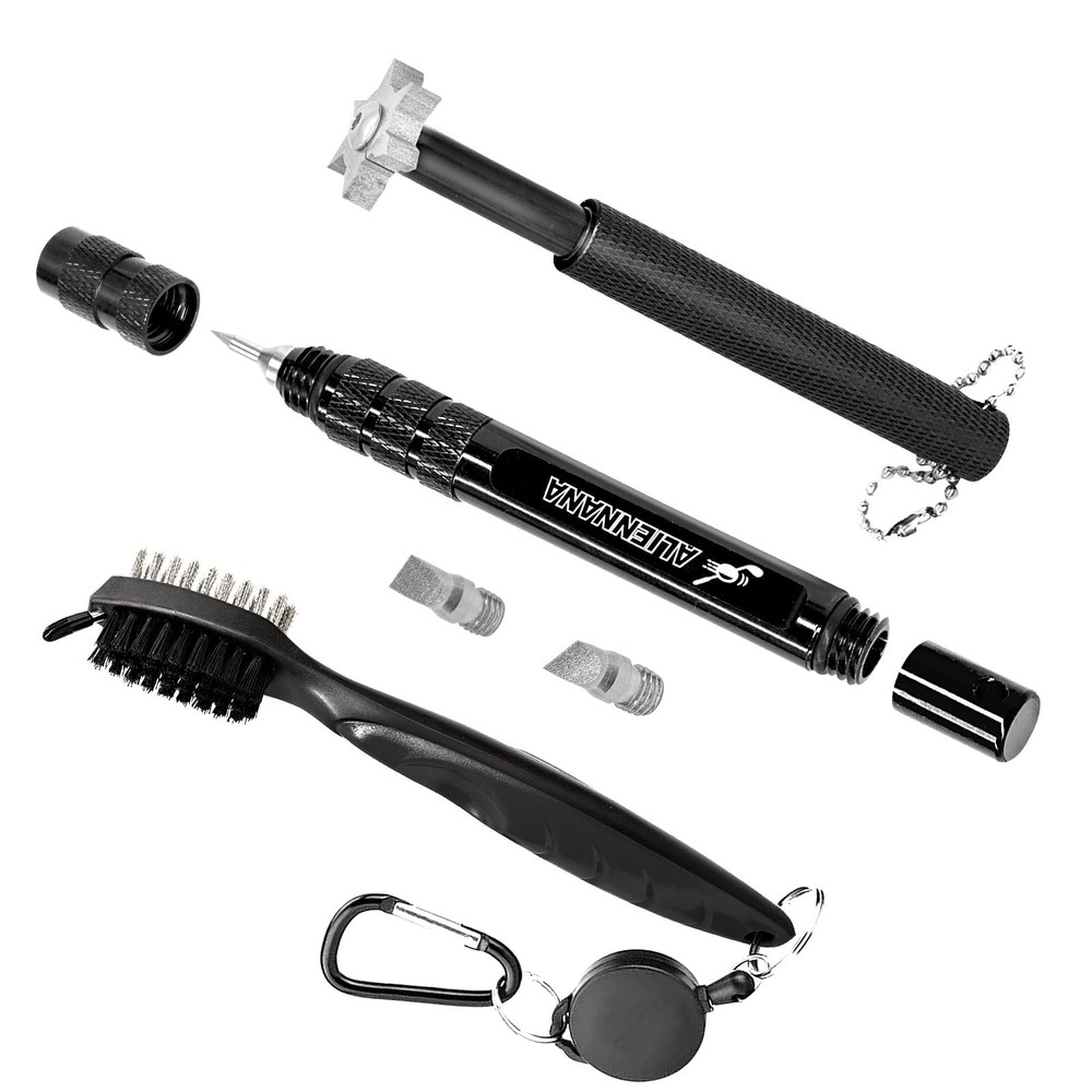Golf Clean Tool Set with Wedge Groove Sharpener for Club Maintenance
