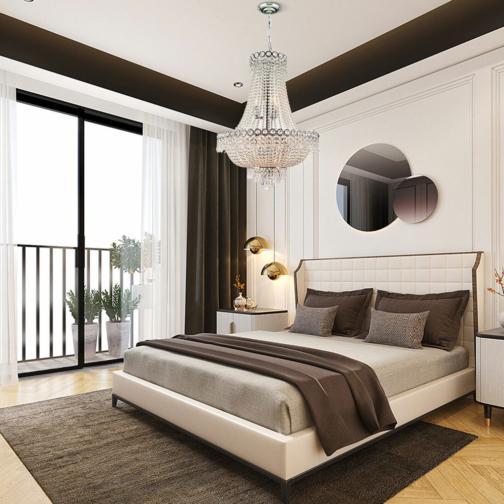Modern French Empire Crystal Chandelier Pendant Light for Home Decor
