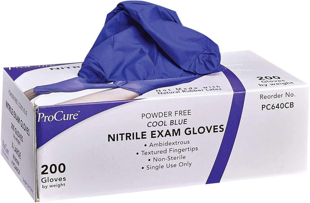 200 Count Nitrile Gloves Latex Free Powder Free Medical Exam Gloves