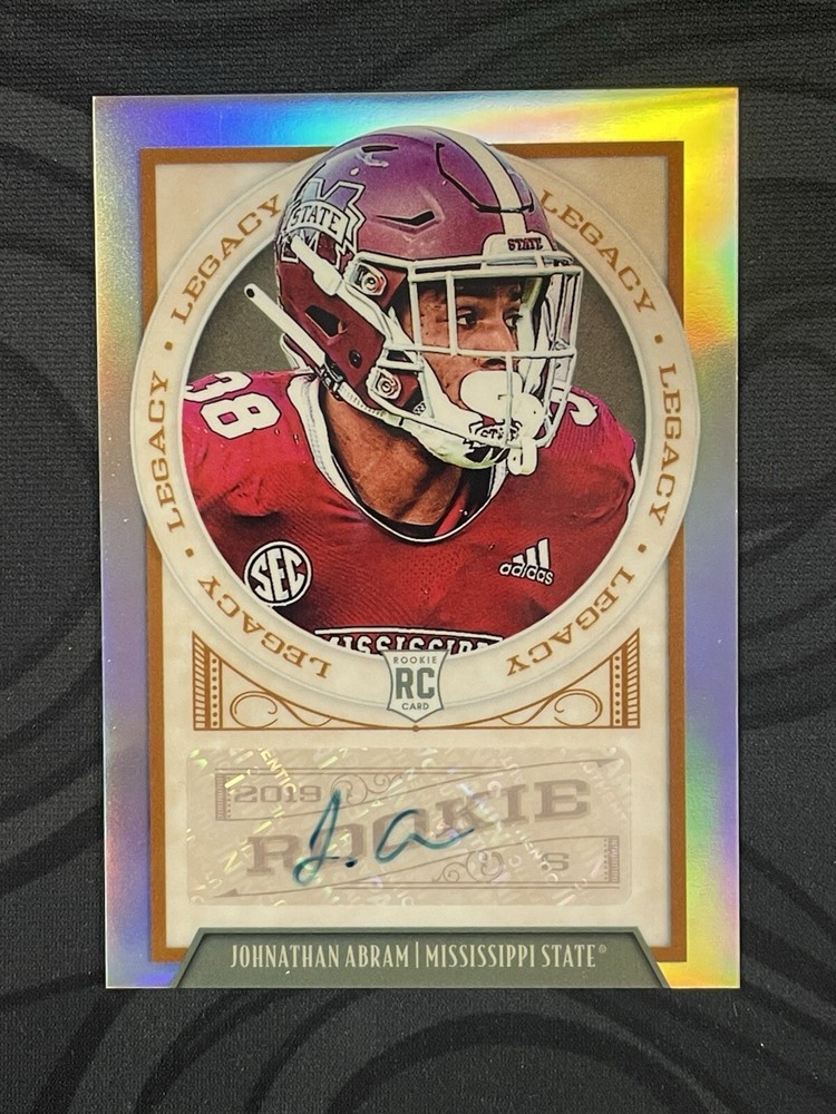 2019 Panini Legacy Jonathan Abram Rookie Auto Silver Parallel #176 RC
