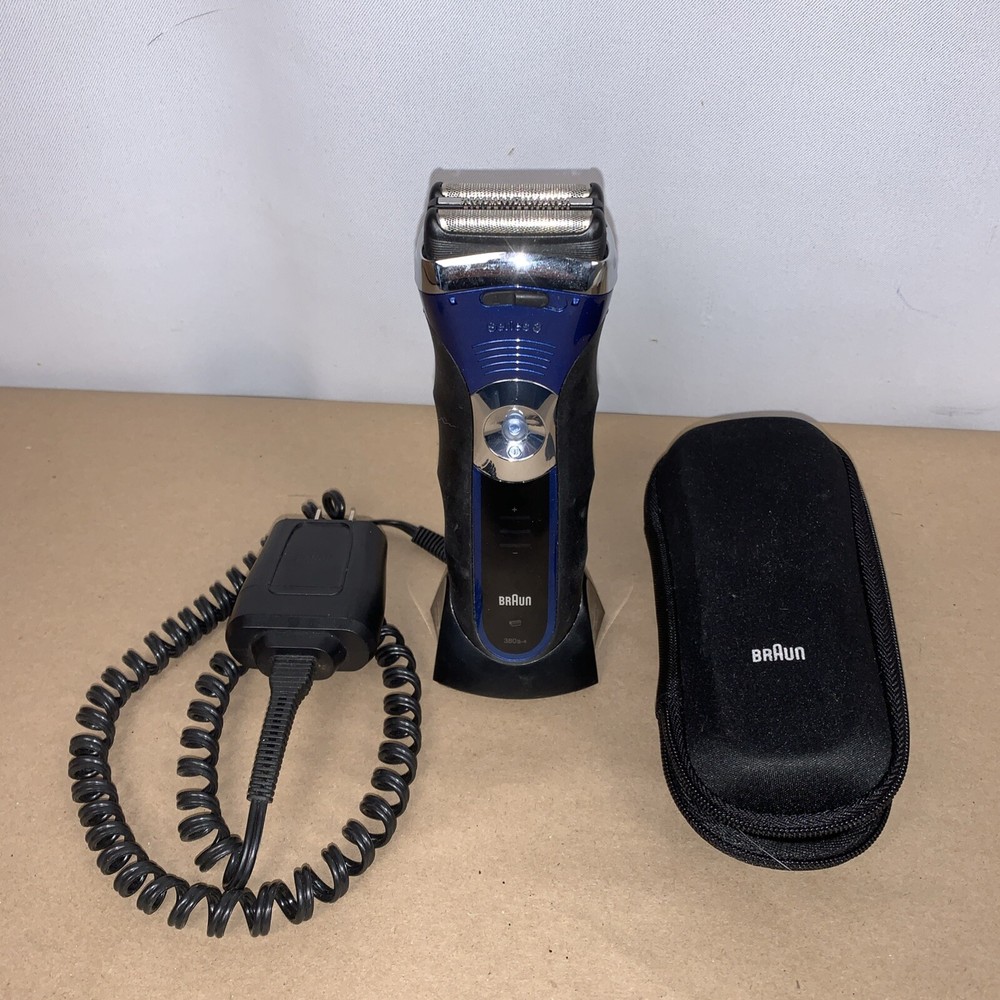 Braun Series 3 380s-4 Black Blue Wireless Wet & Dry Waterproof Electric Shaver