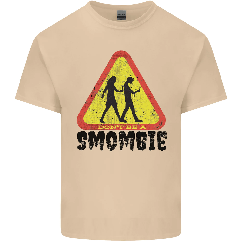 Smombie Antisocial Phone Smartphone Addict Mens Cotton T-Shirt Tee Top