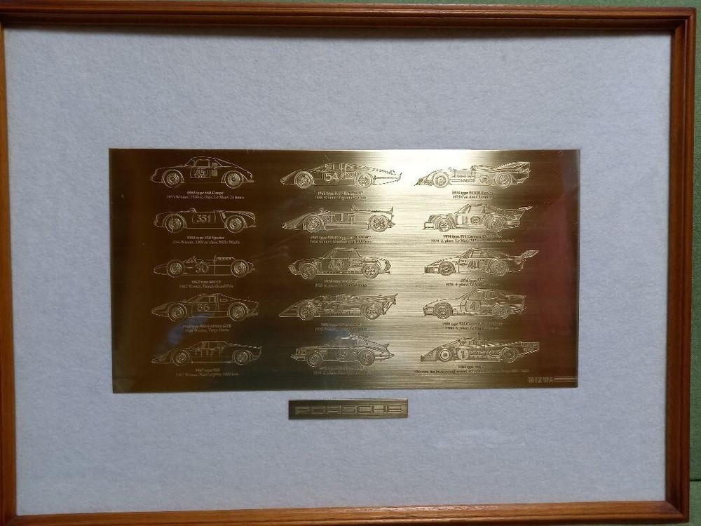 Porsche Novelty 1989 Le Mans 24 Hours Winners Car Plate SANWA Motor Japan
