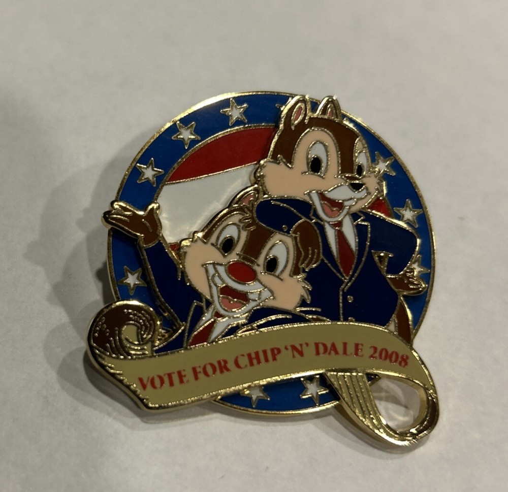 Disney Pin 64477 Note For Chip Dale 2008 USA Patriotic Flag Le 2000 ARTIST PROOF