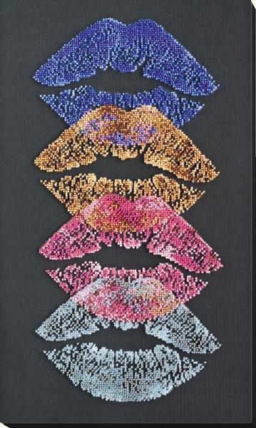 Bead embroidery kit Art fashion needlework kit Art canvas beadwork pattern
