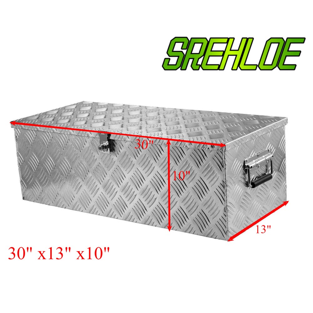 30x13x10 Aluminum Truck Bed Tool Box for Pickup Trailers Storage