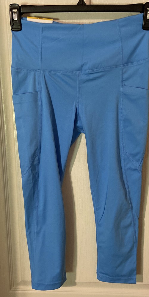 Members Mark High-Rise Capri Leggings for Women - Medium Blue - Everyday Comfort-image
