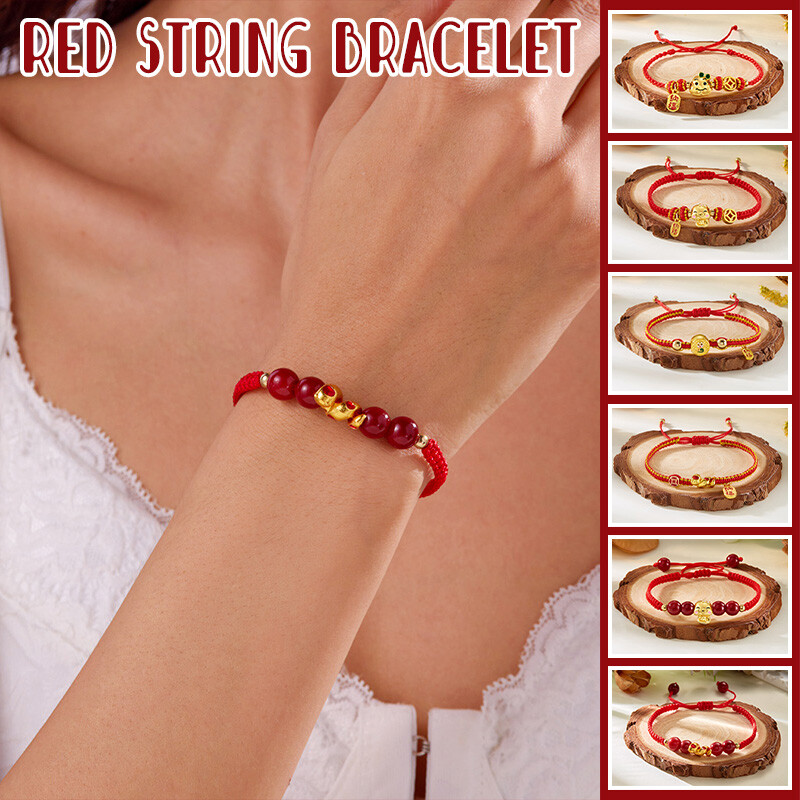Snake Year Lucky Red Rope Bracelet Chinese Style Amulet Bracelets Jewelry Gift