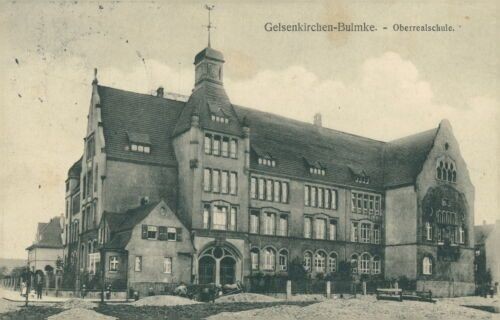 Ansichtskarte Gelsenkirchen-Bulmke Oberrealschule 1913  (Nr.818)