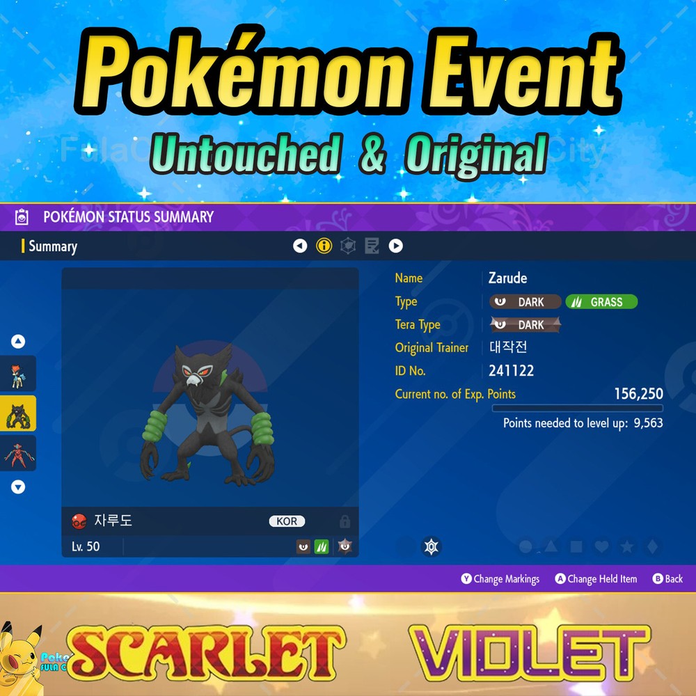 Zarude Event Korean Scrap Campaign 2024 for Pokémon Scarlet & Violet