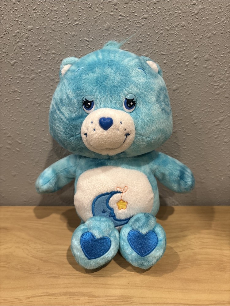 Vintage 2003 Care Bears Bedtime Bear 8 Inch Plush Collectible Gently Used