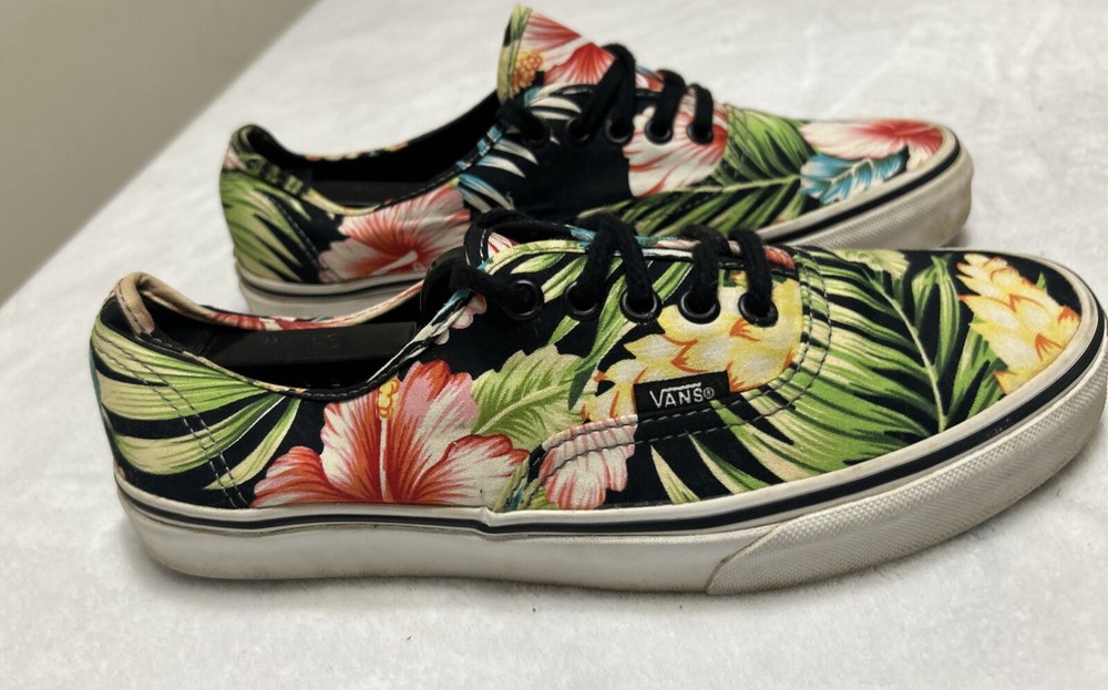 Vans Women’s Shoes Size 9 Flowers Off The Wall Low Top Canvas Lace Up Classic