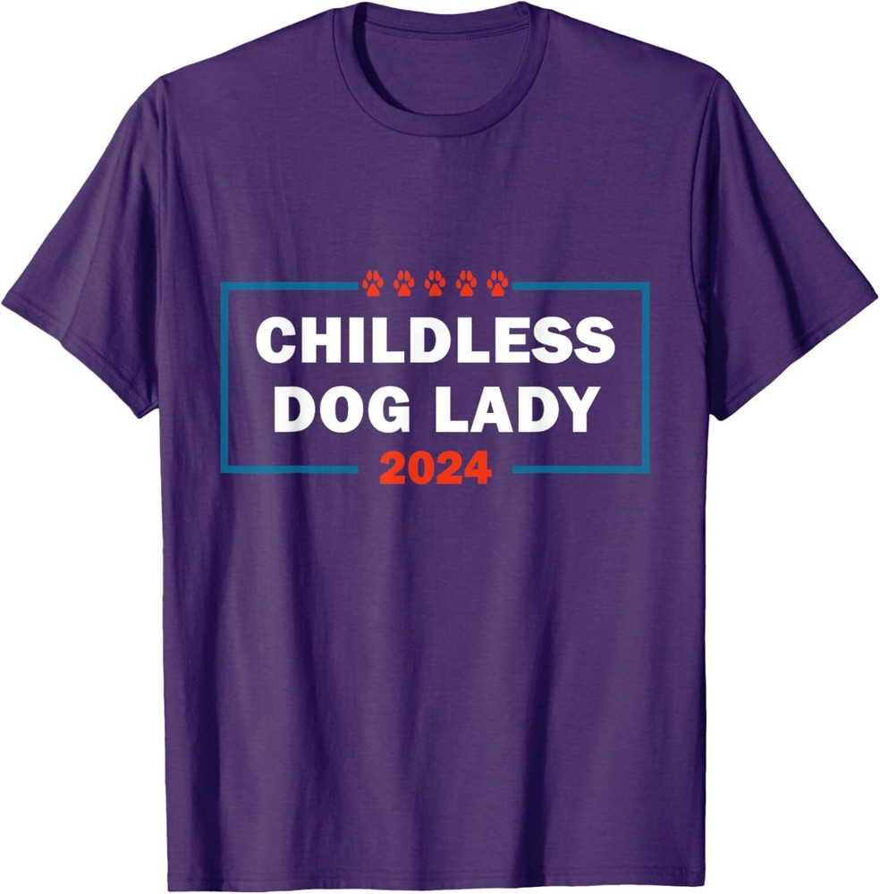 Childless Dog Lady Is Voting Kamala Election Usa Unisex T-Shirt