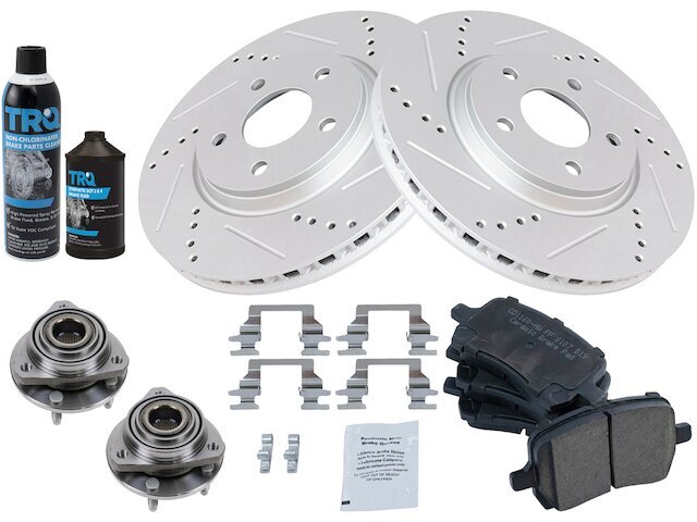 Front TRQ Brake Pad and Rotor and Wheel Hub Kit fits Chevy Malibu 2007 53VVQV