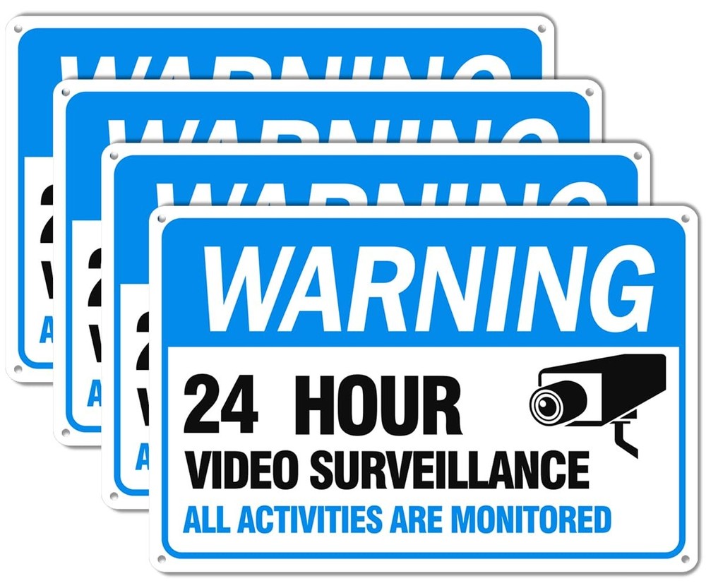 Video Surveillance Sign 4-Pack 12