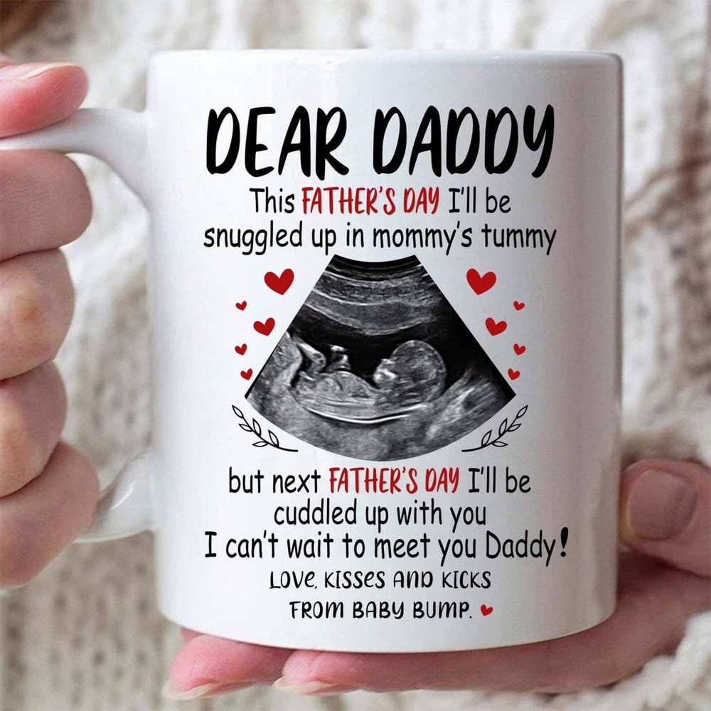 Personalized Daddy-To-Be Mug I Cant Wait To Meet You Custom Bump Gift