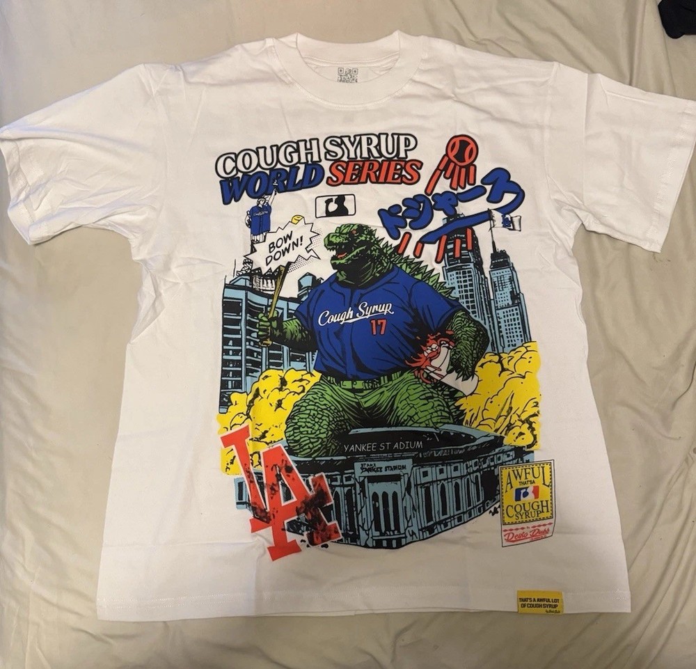 That's A Awful Lot of Cough Syrup T- shirt White  Size Medium