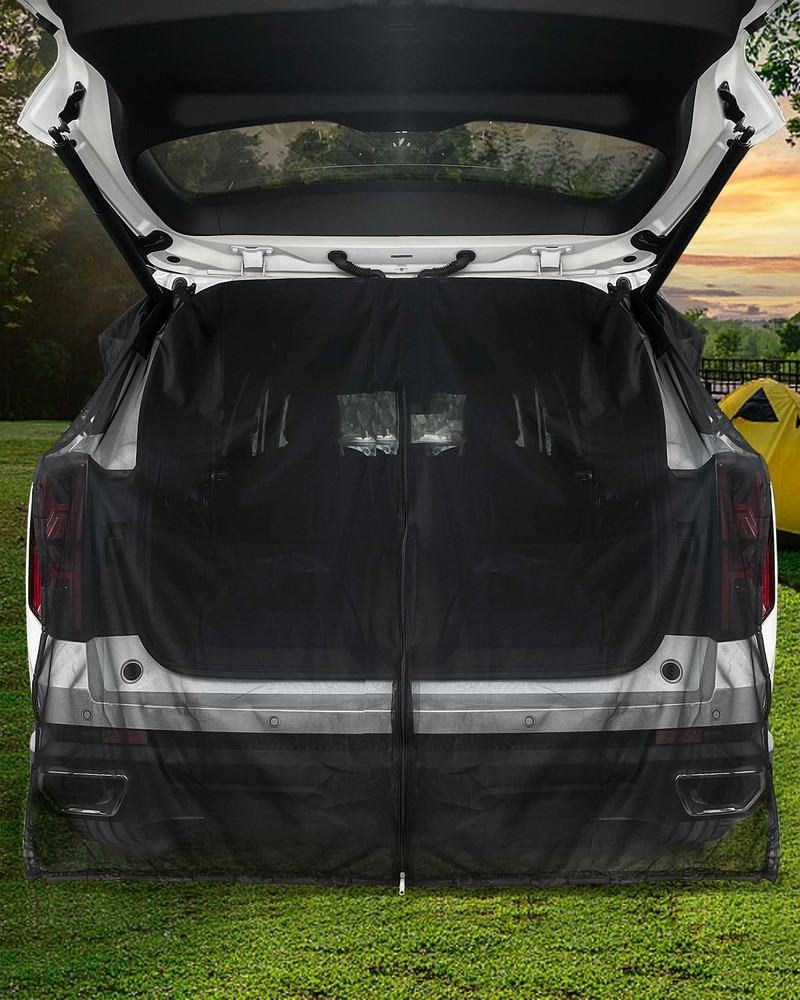 Tailgate Mosquito Net for SUV MPV, Car Camping Magnetic Mesh Screen Camping L