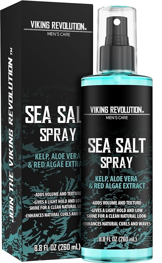 Viking Revolution Sea Salt Spray for Hair Men - Hair Texturizing Spray with Kelp