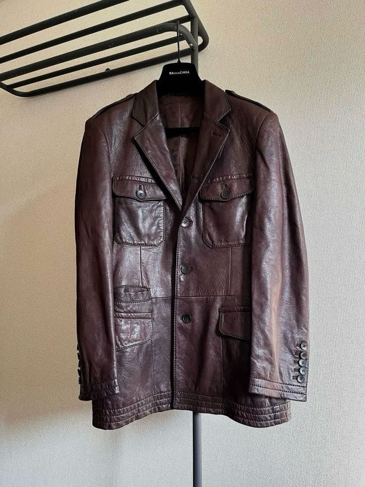 GUCCI by TOM FORD LEATHER JACKET 46
