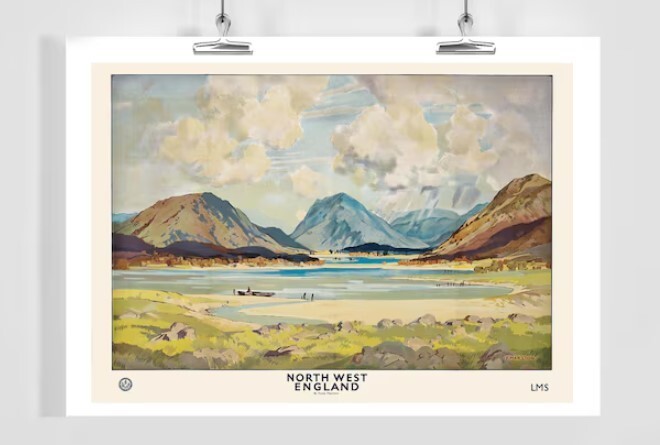 Notrh West England Vintage Travel Poster