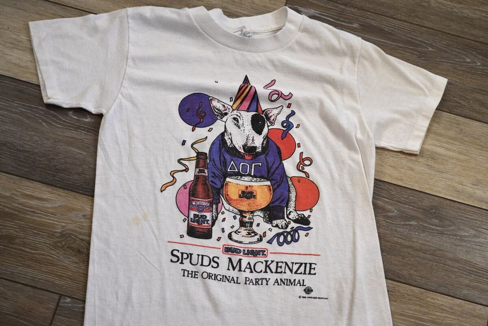 Unisex Spuds Mackenzie T Shirt All Size S-5XL short sleeve EG1000
