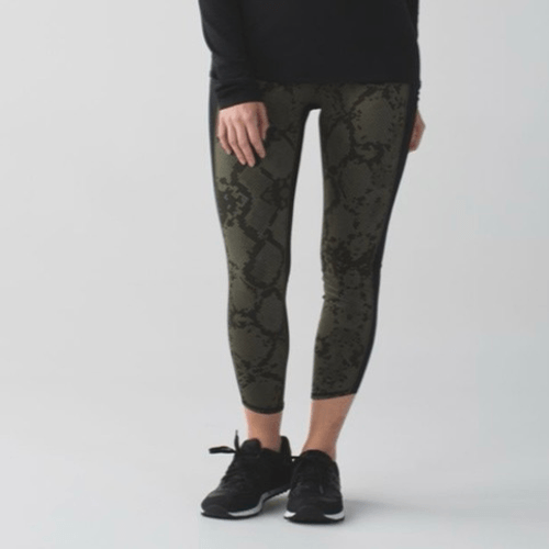 Lululemon Beyond Boundaries Green Snake Print Leggings Size 10