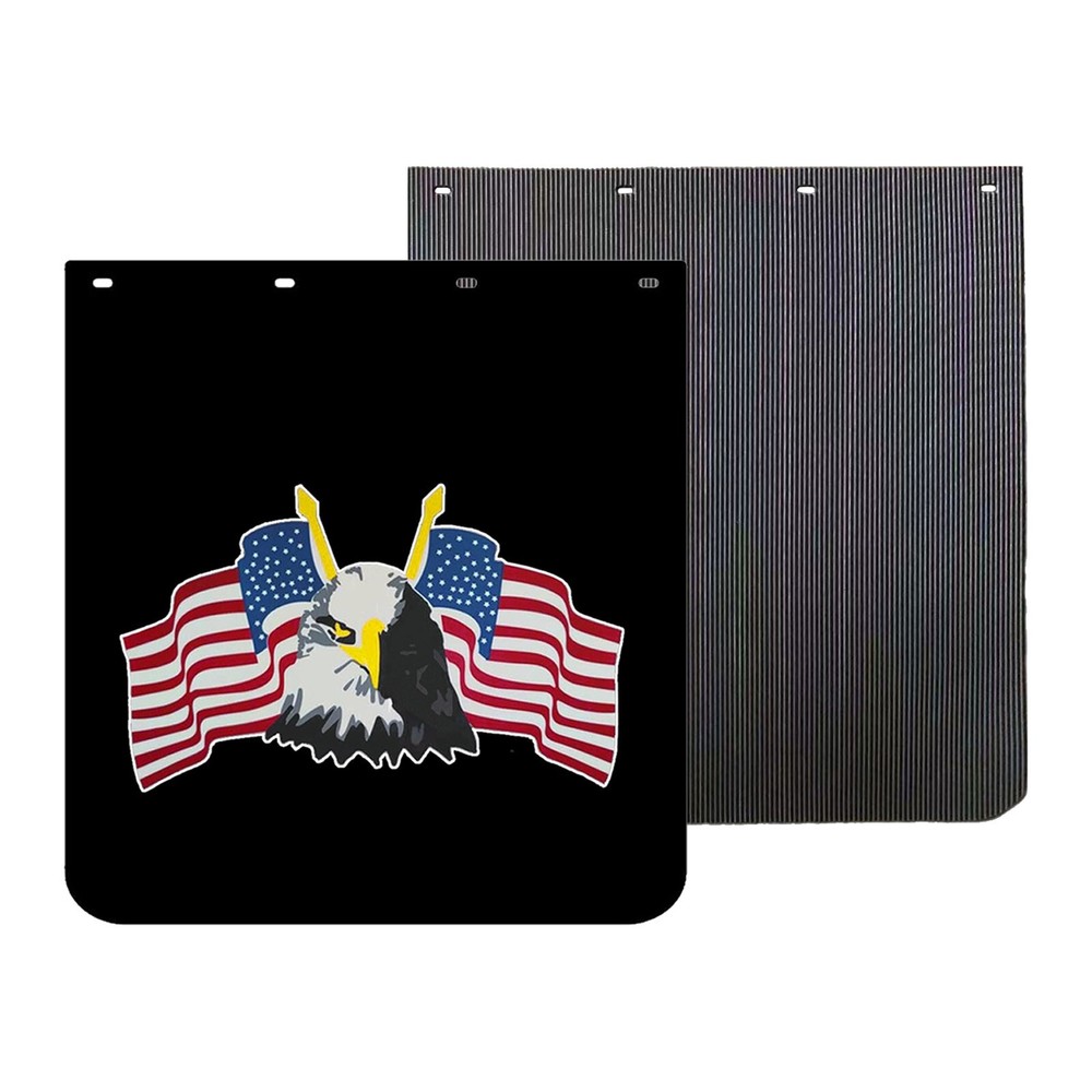 24x24 Heavy Duty Semi Truck Mud Flaps for Trailers Black 1 Pair