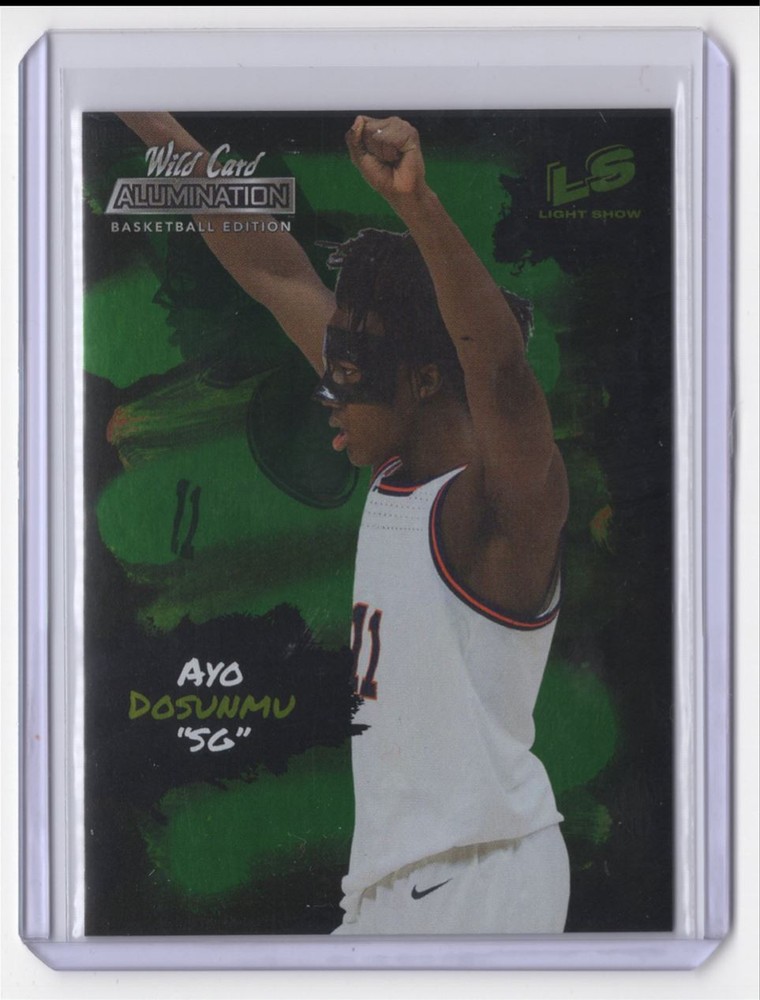 - 2021-22 Wild Card Alumination Light Show Green Ayo Dosunmu Chicago Bulls #LS-1