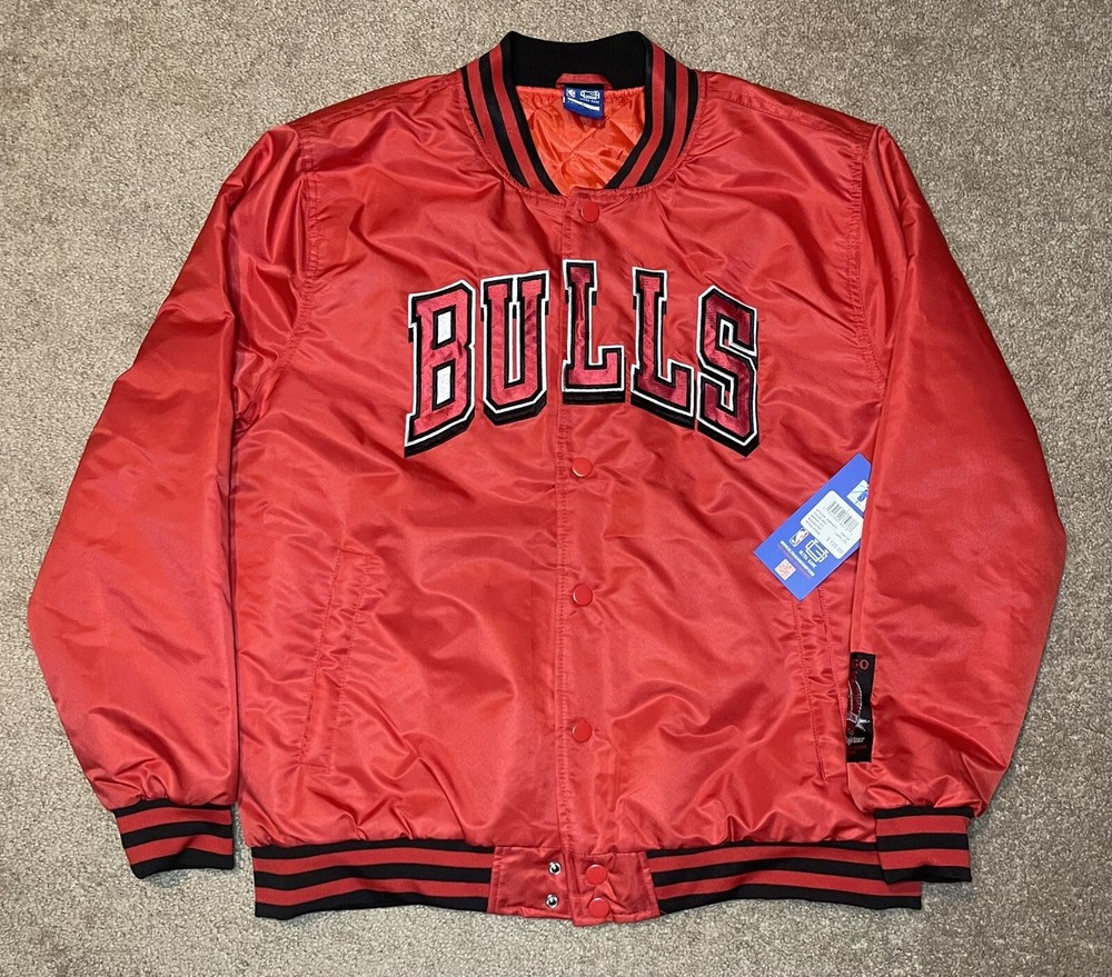 Ultra Game Chicago Bulls Nba Team Embroidered Jacket Men’s Sz.Large