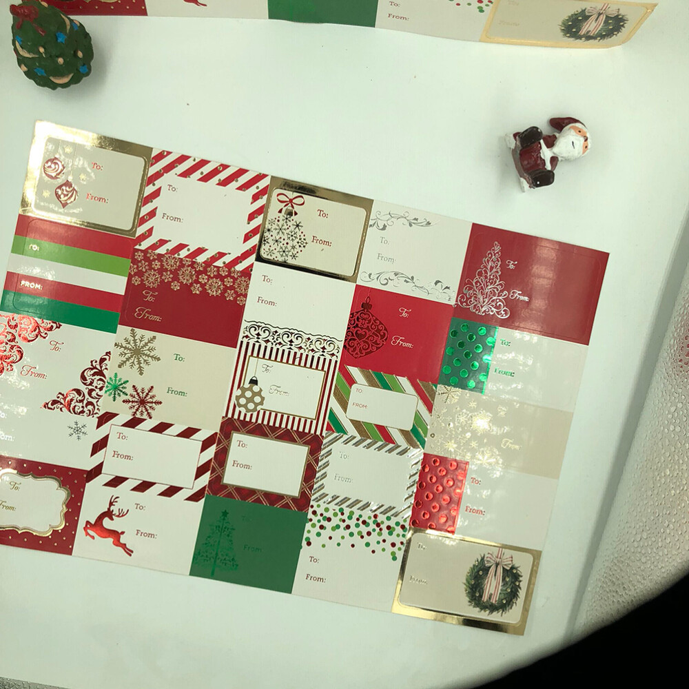 6 Sheets Labels Presents Cartoon Stickers Christmas for Gifts