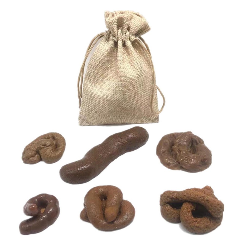 6pcs Realistic Soft Fake Dog Poop,Pranks Gag Joke/Party Gift Toys Poo TPR-Rubber