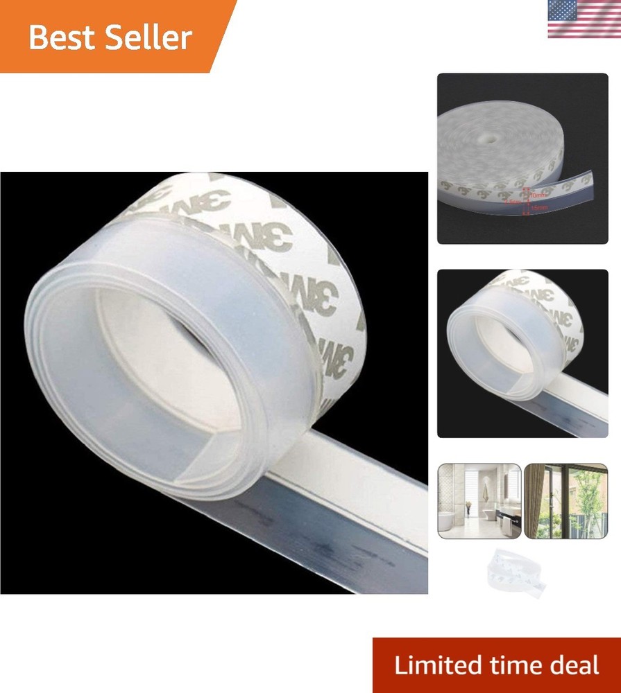 Silicone Shower Door Seal Strip 2 Pack – Easy Install for All Doors