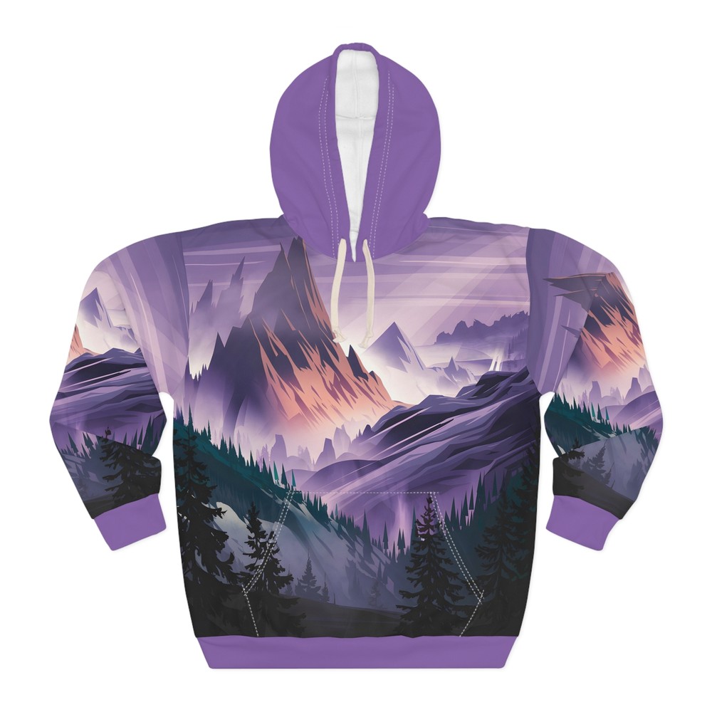 Lunar Ridge All Over Print Pullover Hoodie Outdoor Adventure Travel Apparel