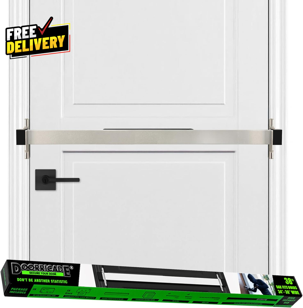 Door Security Bar-By -Secure the Entire Width of Your Inward Opening Front D....